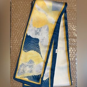 Abstract Blue and Yellow Scarf